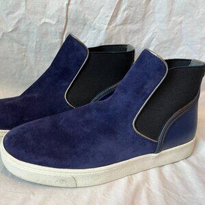 Sam Edelman Blue Suede and Leather Margot Chelsea Boot Sneaker * Size 7.5